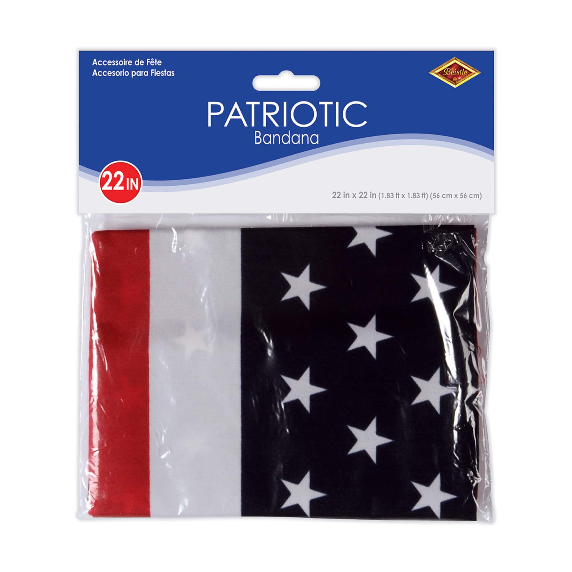 Beistle 22" x 22" Patriotic Bandanas, 2ct.